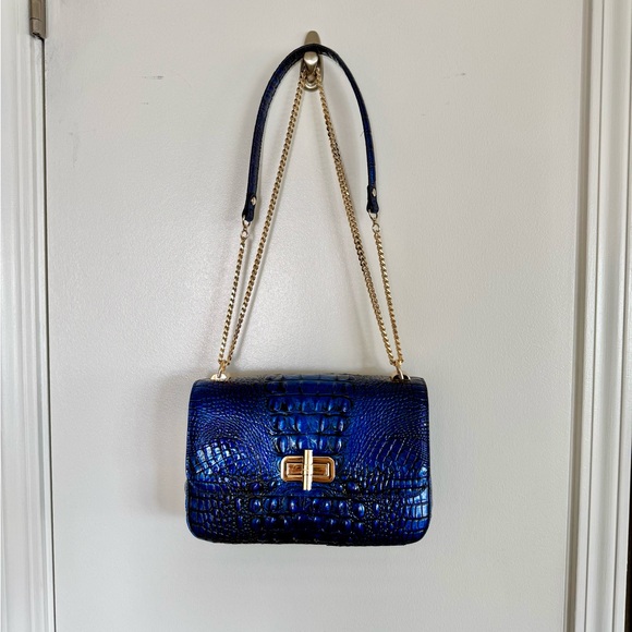 Brahmin Handbags - Brahmin Chain Shoulder/Crossbody Blue Bag